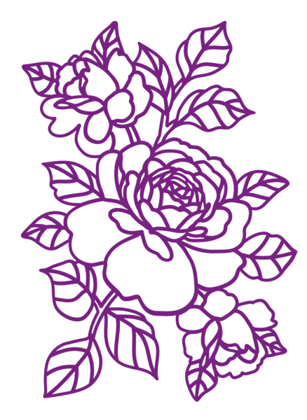 Crafters Companion - Schablone "Exquisite Rose" Stencil