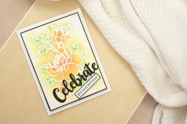 Crafters Companion - Schablone "Exquisite Rose" Stencil