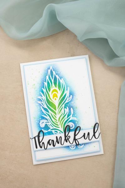 Crafters Companion - Schablone "Peacock Feathers" Stencil