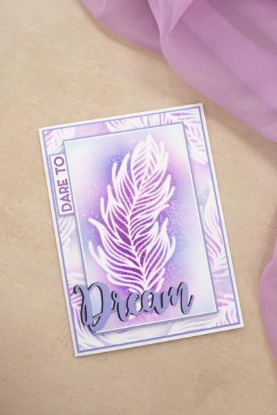 Crafters Companion - Schablone "Graceful Feather" Stencil