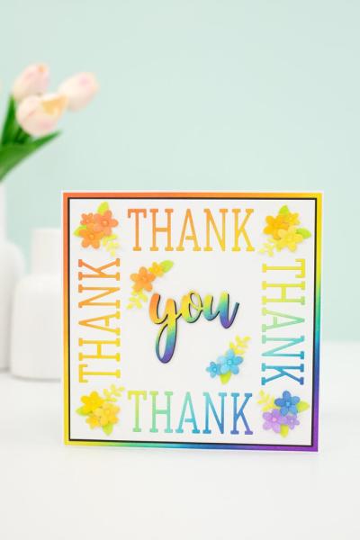 Crafters Companion - Stempelset & Stanzschablone "Heartfelt Thank You" Stamp & Dies