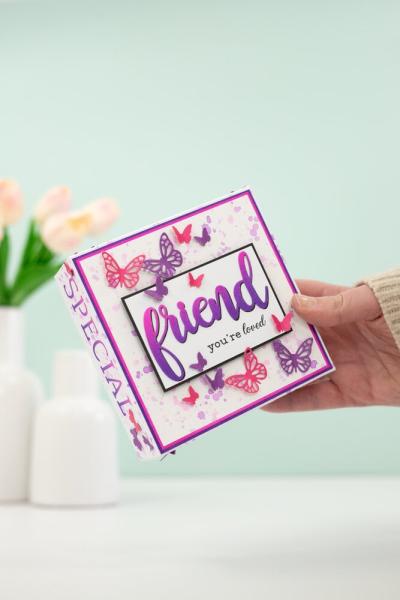 Crafters Companion - Stempelset & Stanzschablone "Loved Friend" Stamp & Dies