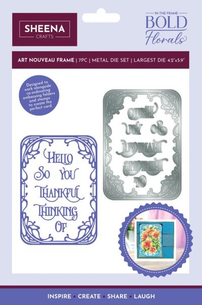 Crafters Companion - Stanzschablone "Art Nouveau Frame" Dies Design by Sheena Douglass