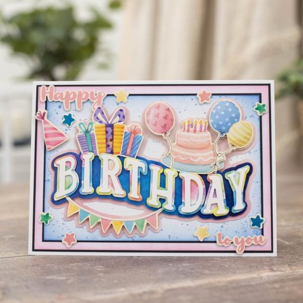 Crafters Companion - Stanzteile "Everyday Sentiments" 3D Cut Topper Pad 12x12 Inch - 18 Bogen