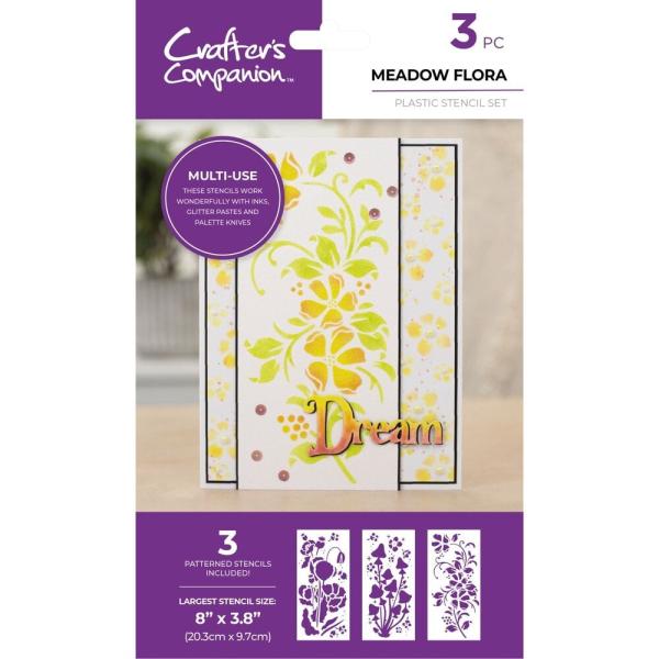 Crafters Companion - Schablone "Meadow Flora" Stencil