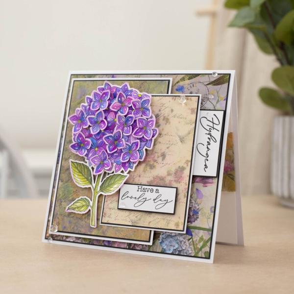 Crafters Companion - Stempelset & Stanzschablone "Statement Hydrangea" Stamp & Dies