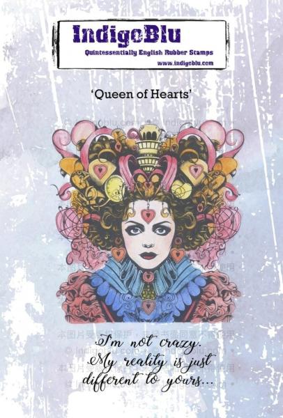 IndigoBlu - Gummistempel Set "Queen of Hearts" A6 Rubber Stamp