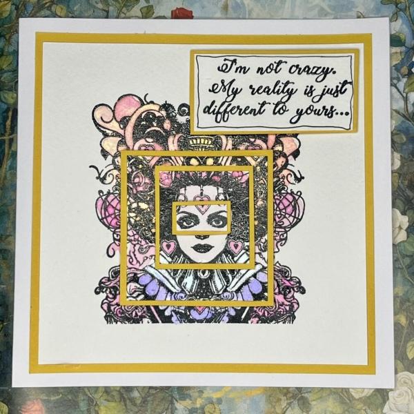 IndigoBlu - Gummistempel Set "Queen of Hearts" A6 Rubber Stamp