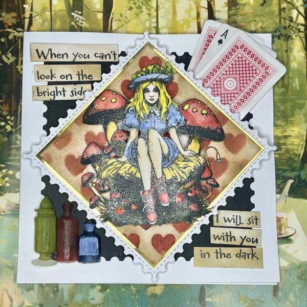 IndigoBlu - Gummistempel Set "Not Mushroom for Alice" A6 Rubber Stamp