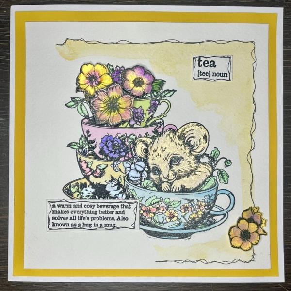 IndigoBlu - Gummistempel Set "Adorable Dormouse" A6 Rubber Stamp