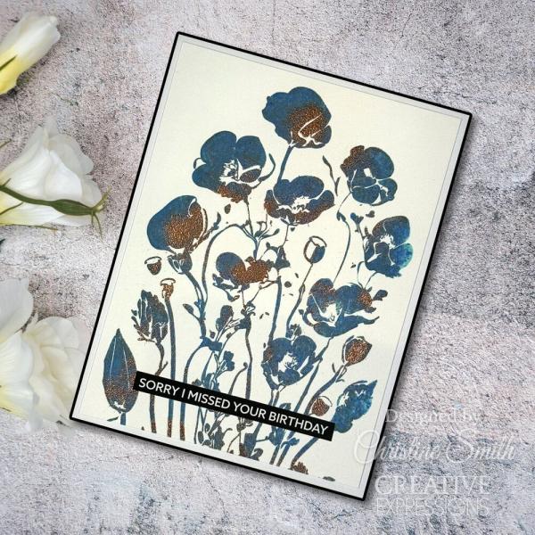 Creative Expressions - Gummistempel A6 "Poppy Patch" Rubber Stamp