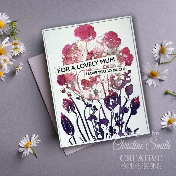 Creative Expressions - Gummistempel A6 "Poppy Patch" Rubber Stamp