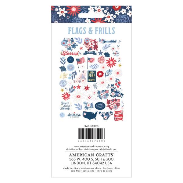 American Crafts - Stanzteile "Flags and Frills" Icons Ephemera