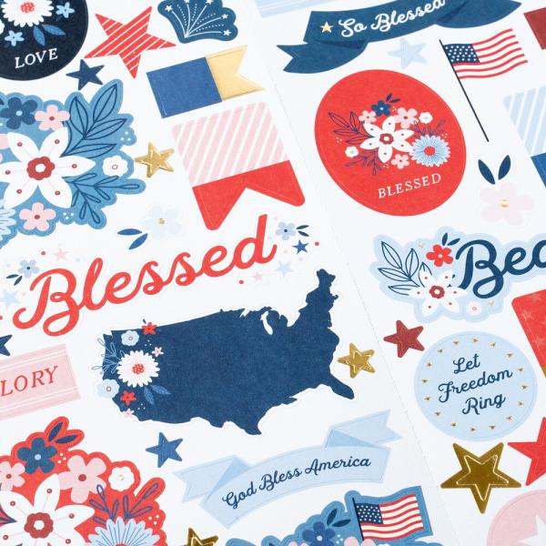 American Crafts - Aufkleber "Flags and Frills" Sticker