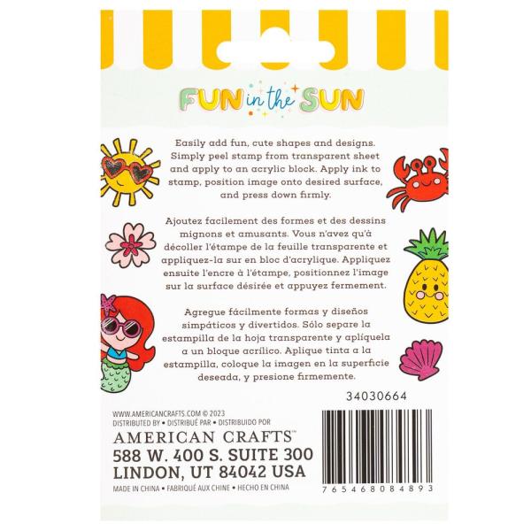 American Crafts - Stempelset "Fun in the Sun" Clear Stamps