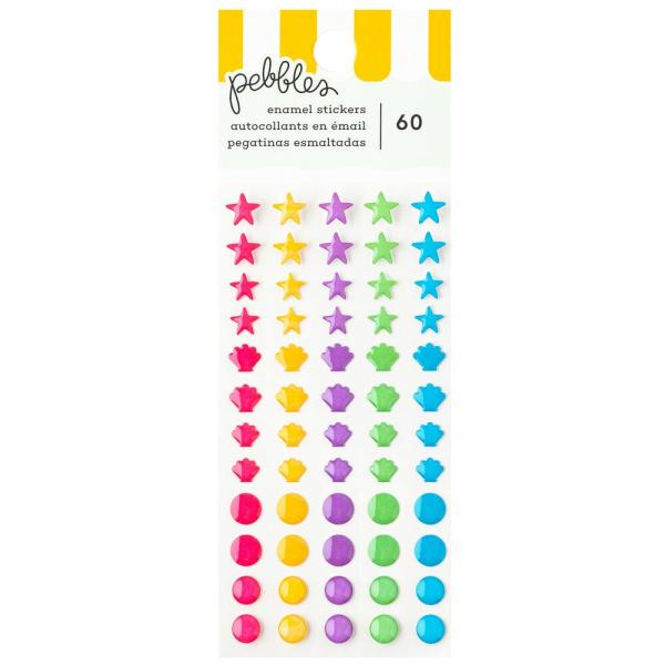 American Crafts - Enamel Dots "Fun in the Sun" 60 Stk.