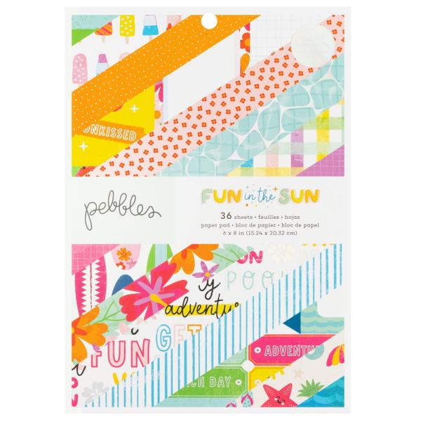 American Crafts - Designpapier "Fun in the Sun" Paper Pack 6x8 Inch - 36 Bogen