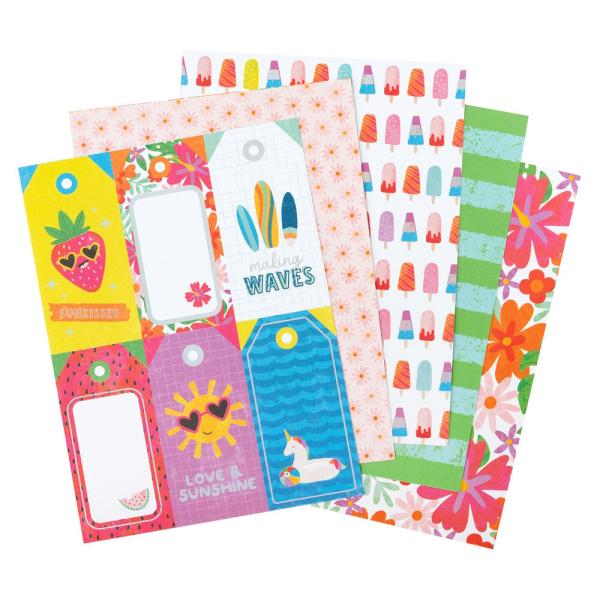 American Crafts - Designpapier "Fun in the Sun" Paper Pack 6x8 Inch - 36 Bogen