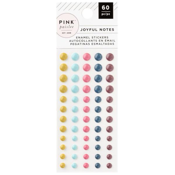 American Crafts - Enamel Dots "Joyful Notes" 60 Stk.