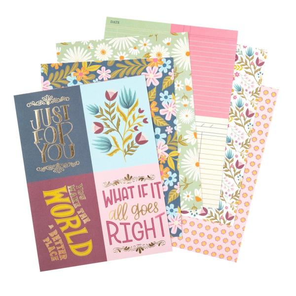 American Crafts - Designpapier "Joyful Notes" Paper Pack 6x8 Inch - 36 Bogen