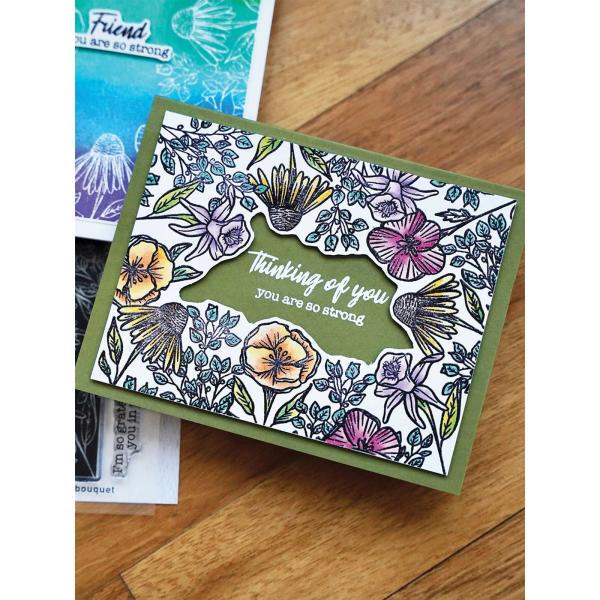 Ranger Ink - Stempelset by Simon Hurley Create "Bold bouquet" Clear Stamps