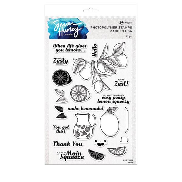 Ranger Ink - Stempelset by Simon Hurley Create "Zesty" Clear Stamps