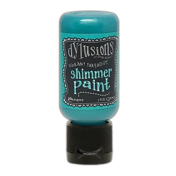 Ranger - Dylusions Flip Cap Paint Shimmer "Vibrant Turquoise" 29ml