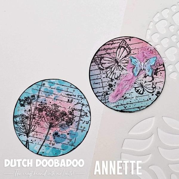 Dutch Doobadoo - Gummistempel "Butterfly 1" Rubber Stamp ⌀6,5cm