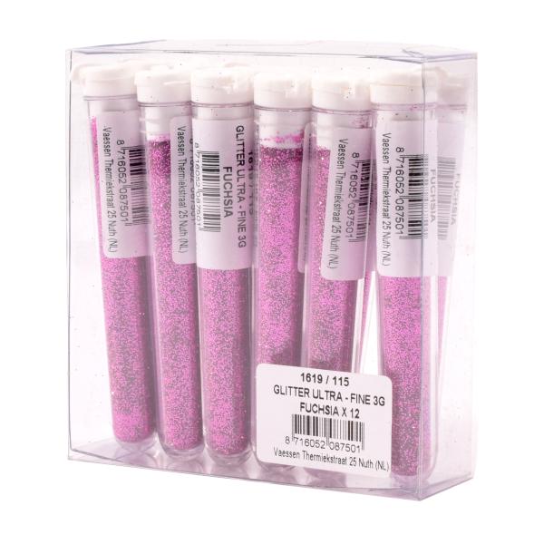 Vaessen Creative - Glitzerpulver "Fuchsie" Glitter ultrafein 