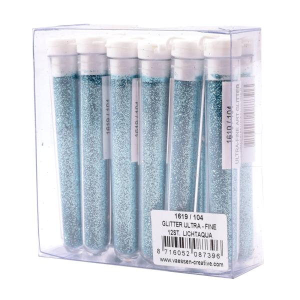 Vaessen Creative - Glitzerpulver "Eisblau" Glitter ultrafein 