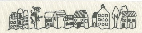 Vaessen Creative - Ribbonband "Houses" 20mmx25m