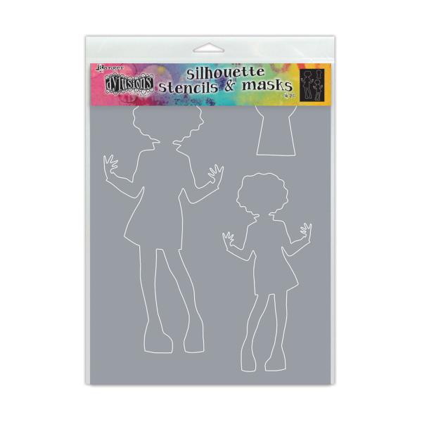 Ranger Ink - Schablone 33,02x23,5cm"Silhouette Maisie" Dylusions Stencil