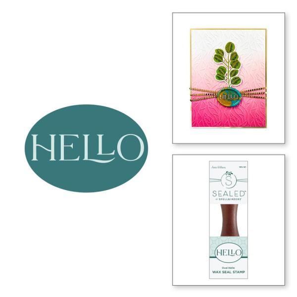 Spellbinders - Wachssiegel Stempel "Hello" Wax Seal Stamp