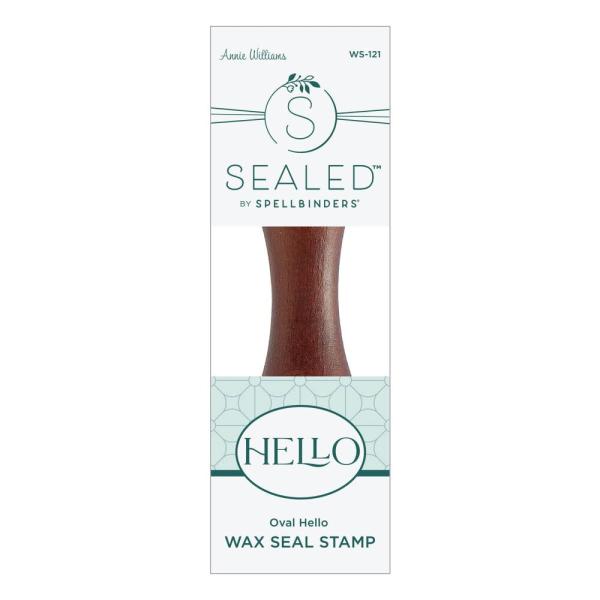 Spellbinders - Wachssiegel Stempel "Hello" Wax Seal Stamp