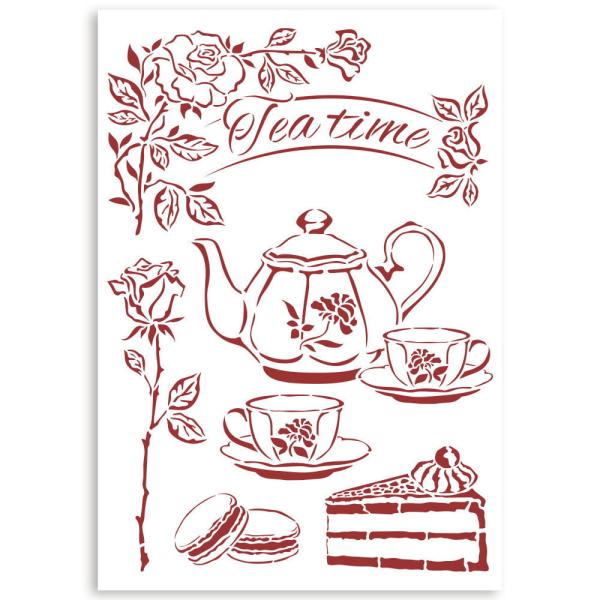 Stamperia - Schablone A4 "Casa Granada Tea" Stencil