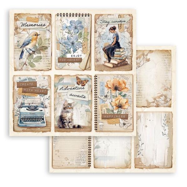 Stamperia - Designpapier "Create Happiness Secret Diary" Paper Pack 8x8 Inch - 10 Bogen