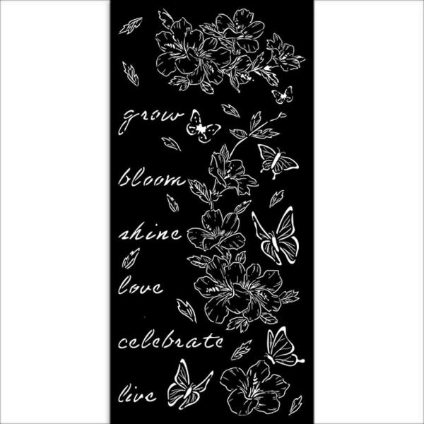 Stamperia - Schablone 12x25cm "Flowers and Butterfly" Stencil