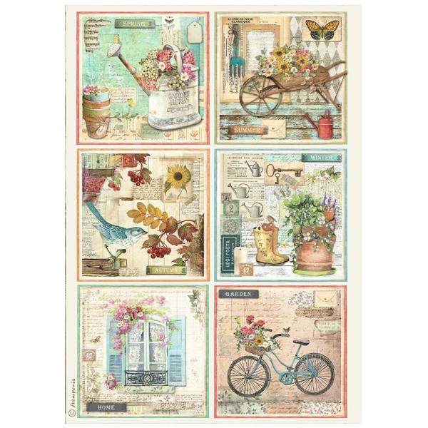 Stamperia - Decopatch Papier "6 Cards" Decoupage A4 - 6 Bogen  