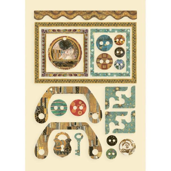 Stamperia - Holzteile A5 "Klimt Frames and Buttons" Wooden Shapes