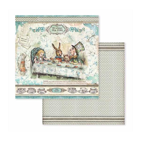 Stamperia - Designpapier "Alice in Wonderland" Paper Pack 6x6 Inch - 10 Bogen