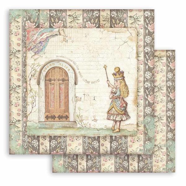 Stamperia - Designpapier "Alice Through the Looking Glass" Paper Pack 6x6 Inch - 10 Bogen