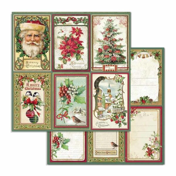 Stamperia - Designpapier "Classic Christmas" Paper Pack 6x6 Inch - 10 Bogen