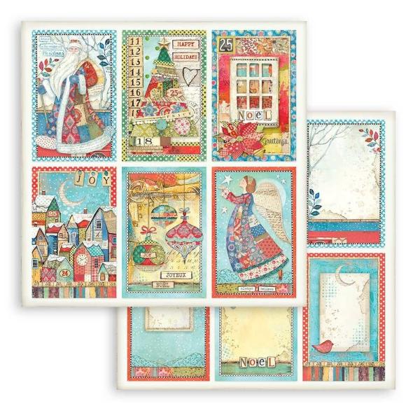 Stamperia - Designpapier "Christmas Patchwork" Paper Pack 6x6 Inch - 10 Bogen