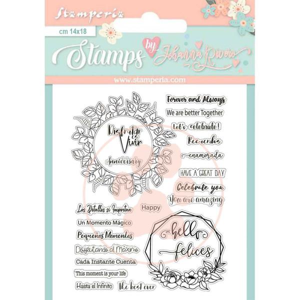 Stamperia - Stempelset "Celebration Quotes" Clear Stamps