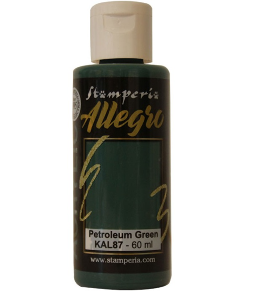 Stamperia - Acrylfarbe "Petrolium Green" Allegro Paint 60ml