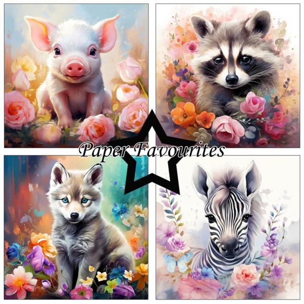 Paper Favourites - Designpapier "Baby Animals" Paper Pack 12x12 Inch 8 Bogen