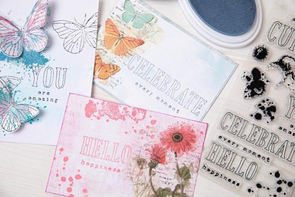 Sizzix - Stempelset "Hello You Sentiments" Clear Stamps Design by 49 and Market