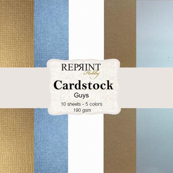 Reprint - Cardstock "Guys" 12x12 Inch 10 Bogen