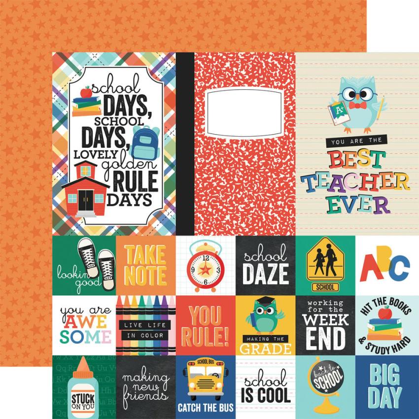 Echo Park - Designpapier "Off To School" Collection Kit 12x12 Inch - 12 Bogen