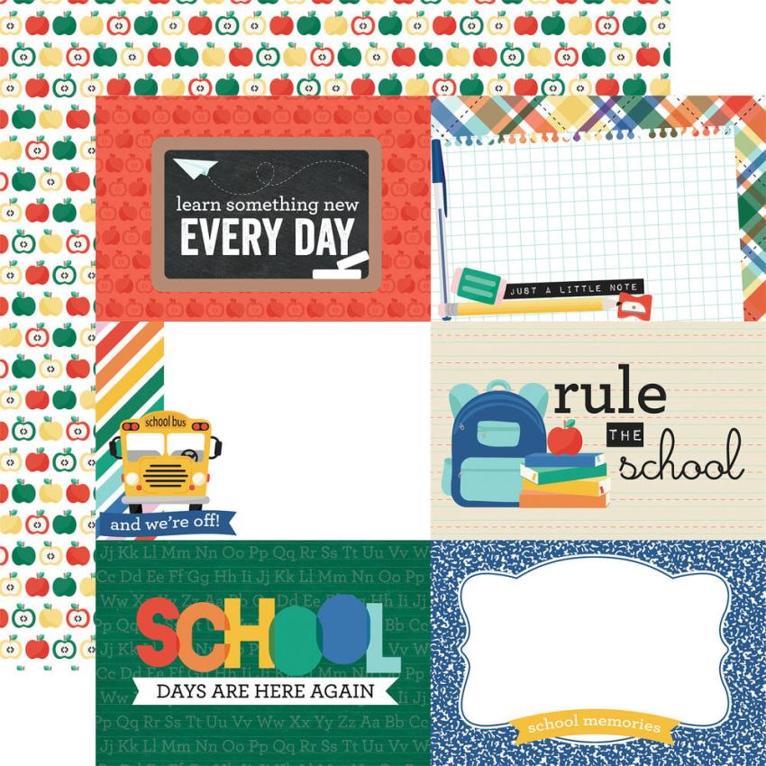 Echo Park - Designpapier "Off To School" Collection Kit 12x12 Inch - 12 Bogen